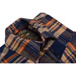 Milwaukee Leather MNG11700 | Men’s ‘The Wolfman’ Blue/Orange Long Sleeve 10.5-Oz Heavy-Duty Cotton Flannel Shirt - Image 9