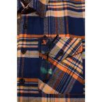 Milwaukee Leather MNG11700 | Men’s ‘The Wolfman’ Blue/Orange Long Sleeve 10.5-Oz Heavy-Duty Cotton Flannel Shirt - Image 12
