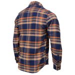 Milwaukee Leather MNG11700 | Men’s ‘The Wolfman’ Blue/Orange Long Sleeve 10.5-Oz Heavy-Duty Cotton Flannel Shirt - Image 5