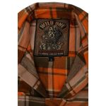Milwaukee Leather  Men’s ‘Wild One’ Brown/Orange Long Sleeve 10.5-Oz Heavy Duty-Cotton Flannel Shirt MNG11701 - Image 14