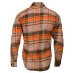 Milwaukee Leather  Men’s ‘Wild One’ Brown/Orange Long Sleeve 10.5-Oz Heavy Duty-Cotton Flannel Shirt MNG11701 - Image 2