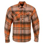 Milwaukee Leather  Men’s ‘Wild One’ Brown/Orange Long Sleeve 10.5-Oz Heavy Duty-Cotton Flannel Shirt MNG11701 - Image 7