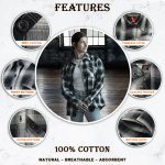 Milwaukee Leather MNG21611 Women’s Black and White Long Sleeve Cotton Flannel Shirt - Image 2