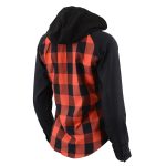 Milwaukee Leather MNG21602 Women’s Casual Black and Red Long Sleeve Cotton Flannel Shirt with Hoodie - Image 13