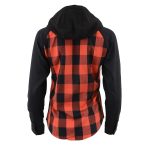 Milwaukee Leather MNG21602 Women’s Casual Black and Red Long Sleeve Cotton Flannel Shirt with Hoodie - Image 11
