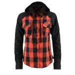 Milwaukee Leather MNG21602 Women’s Casual Black and Red Long Sleeve Cotton Flannel Shirt with Hoodie - Image 12