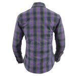 Milwaukee Leather MNG21603 Women’s Casual Black with Purple Long Sleeve Casual Cotton Flannel Shirt - Image 13