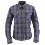 Milwaukee Leather MNG21603 Women’s Casual Black with Purple Long Sleeve Casual Cotton Flannel Shirt - Image 14