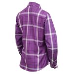 Milwaukee Leather MNG21605 Women’s Casual Purple and White Long Sleeve Cotton Casual Flannel Shirt - Image 9