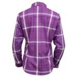 Milwaukee Leather MNG21605 Women’s Casual Purple and White Long Sleeve Cotton Casual Flannel Shirt - Image 8
