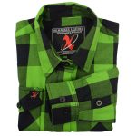 Milwaukee Leather MNG21606 Women’s Lime Green and Black Long Sleeve Cotton Casual Flannel Shirt - Image 10