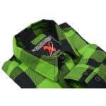 Milwaukee Leather MNG21606 Women’s Lime Green and Black Long Sleeve Cotton Casual Flannel Shirt - Image 11