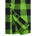 Milwaukee Leather MNG21606 Women’s Lime Green and Black Long Sleeve Cotton Casual Flannel Shirt - Image 14