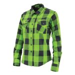 Milwaukee Leather MNG21606 Women’s Lime Green and Black Long Sleeve Cotton Casual Flannel Shirt - Image 4