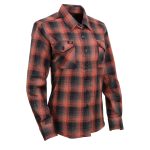Milwaukee Leather MNG21607 Women’s Casual Red and Black Long Sleeve Cotton Casual Flannel Shirt