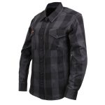 Milwaukee Leather MNG21608 Women’s Casual Dark Gray and Black Long Sleeve Cotton Casual Flannel Shirt - Image 10