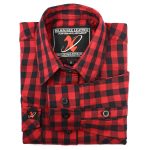 Milwaukee Leather MNG21609 Women’s Casual Red and Black Long Sleeve Cotton Casual Flannel Shirt - Image 6