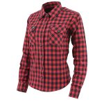 Milwaukee Leather MNG21609 Women’s Casual Red and Black Long Sleeve Cotton Casual Flannel Shirt - Image 5