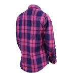 Milwaukee Leather MNG21610 Women’s Pink, Blue and Maroon Long Sleeve Cotton Flannel Shirt - Image 5