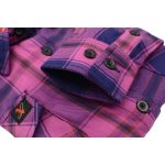 Milwaukee Leather MNG21610 Women’s Pink, Blue and Maroon Long Sleeve Cotton Flannel Shirt - Image 9