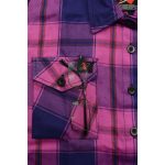 Milwaukee Leather MNG21610 Women’s Pink, Blue and Maroon Long Sleeve Cotton Flannel Shirt - Image 10