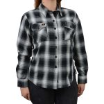 Milwaukee Leather MNG21611 Women’s Black and White Long Sleeve Cotton Flannel Shirt - Image 11