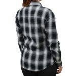 Milwaukee Leather MNG21611 Women’s Black and White Long Sleeve Cotton Flannel Shirt - Image 9