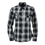Milwaukee Leather MNG21611 Women’s Black and White Long Sleeve Cotton Flannel Shirt - Image 15