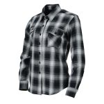 Milwaukee Leather MNG21611 Women’s Black and White Long Sleeve Cotton Flannel Shirt - Image 14