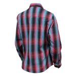Milwaukee Leather MNG21612 Women’s Black and Pink with Blue Long Sleeve Cotton Flannel Shirt - Image 14