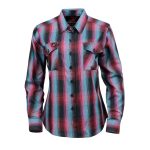 Milwaukee Leather MNG21612 Women’s Black and Pink with Blue Long Sleeve Cotton Flannel Shirt - Image 13
