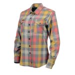 Milwaukee Leather MNG21614 Women’s Gray and Red with Yellow Long Sleeve Cotton Flannel Shirt - Image 14