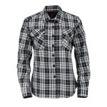 Milwaukee Leather MNG21615 Women’s Black and White Long Sleeve Cotton Flannel Shirt - Image 6