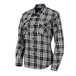 Milwaukee Leather MNG21615 Women’s Black and White Long Sleeve Cotton Flannel Shirt - Image 5