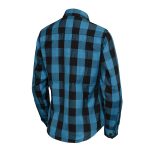 Milwaukee Leather MNG21617 Women’s Black and Aqua Long Sleeve Cotton Flannel Shirt - Image 8