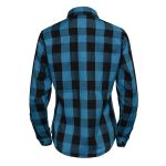 Milwaukee Leather MNG21617 Women’s Black and Aqua Long Sleeve Cotton Flannel Shirt - Image 7
