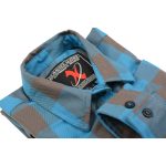 Milwaukee Leather MNG21618 Women’s Brown and Aqua Long Sleeve Cotton Flannel Shirt - Image 8