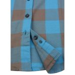 Milwaukee Leather MNG21618 Women’s Brown and Aqua Long Sleeve Cotton Flannel Shirt - Image 11