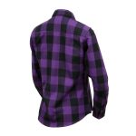 Milwaukee Leather MNG21619 Women’s Black and Purple Long Sleeve Cotton Flannel Shirt - Image 6