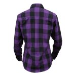 Milwaukee Leather MNG21619 Women’s Black and Purple Long Sleeve Cotton Flannel Shirt - Image 2