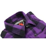 Milwaukee Leather MNG21619 Women’s Black and Purple Long Sleeve Cotton Flannel Shirt - Image 8