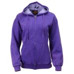 Milwaukee Leather MNG21622 Women’s Distressed Purple Sweatshirt Full Zip Up Long Sleeve Casual Hoodie – with Pocket - Image 7