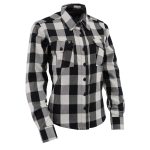 Milwaukee Leather MNG21633 Women’s Casual Black and White Long Sleeve Cotton Flannel Shirt