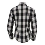 Milwaukee Leather MNG21633 Women’s Casual Black and White Long Sleeve Cotton Flannel Shirt - Image 2