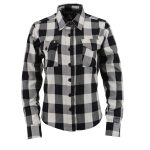 Milwaukee Leather MNG21633 Women’s Casual Black and White Long Sleeve Cotton Flannel Shirt - Image 4