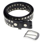 Milwaukee Leather MP7100 Men’s Studded Black Genuine Leather Belt for Biker with Buckle – 1.5 inches Wide - Image 2