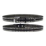 Milwaukee Leather MP7100 Men’s Studded Black Genuine Leather Belt for Biker with Buckle – 1.5 inches Wide - Image 4