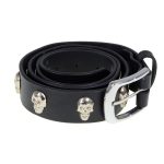 Milwaukee Leather MP7102 Men’s Black Skull Heads Genuine Leather Belt for Biker with Buckle – 1.5 inches Wide - Image 13
