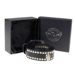 Milwaukee Leather MP7103 Men’s Black Studs and Skulls Genuine Leather Belt with Buckle – 1.5 inches Wide - Image 5
