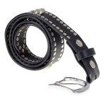 Milwaukee Leather MP7103 Men’s Black Studs and Skulls Genuine Leather Belt with Buckle – 1.5 inches Wide - Image 8